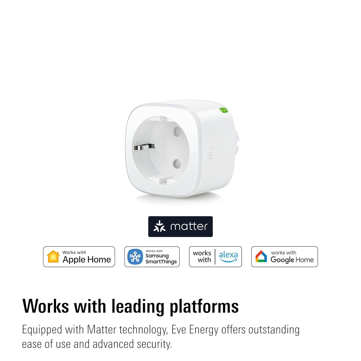 Eve Energy Smart Plug con Thread y Matter — enchufe inteligente